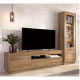 Salón moderno con módulo bajo y vitrina Ref YD2539