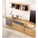 Salón moderno con módulos bajos, soporte tv y estantería Ref YD2541