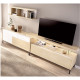 Salón moderno con módulos bajos, soporte tv y estantería Ref YD2542
