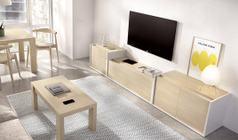Salón moderno módulos bajo con puertas y cajones Ref YD2543