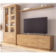 Salón moderno con módulo bajo y vitrina Ref YD2545