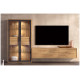 Salón moderno con módulo bajo colgado y vitrina Ref YD2546