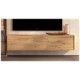 Salón moderno con módulo bajo colgado y vitrina Ref YD2546