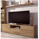 Salón moderno con módulo bajo y vitrina Ref YD2547