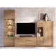 Salón moderno con módulo bajo y vitrinas Ref YD2549