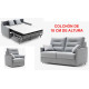 LC17100 Sofá cama con colchón de 18 cm de altura y con opción de chaiselongue