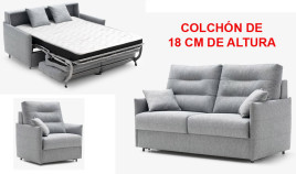LC17100 Sofá cama con colchón de 18 cm de altura y con opción de chaiselongue