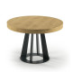 Mesa de comedor redonda extensible con patas metálicas Ref L10000