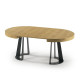 Mesa de comedor redonda extensible con patas metálicas Ref L10000