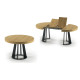 Mesa de comedor redonda extensible con patas metálicas Ref L10000
