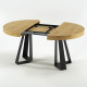 Mesa de comedor redonda extensible con patas metálicas Ref L12000