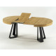 Mesa de comedor redonda extensible con patas metálicas Ref L12000