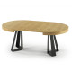 Mesa de comedor redonda extensible con patas metálicas Ref L12000