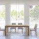 Mesa de Comedor extensible con acabado lacado o en chapa natural Ref L164000