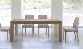 Mesa de Comedor extensible con acabado lacado o en chapa natural Ref L164000