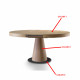 Mesa de Comedor redonda extensible Ref L19000