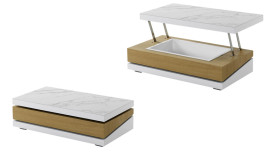 Mesa de Centro elevable con botellero Ref L25000
