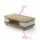 Mesa de Centro elevable con cajones Ref L26000