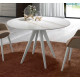 Mesa comedor redonda con Tapa cerámica y patas de madera Ref Q120000