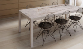 Mesa con Tapa porcelánica disponible en diferentes medidas Ref M116
