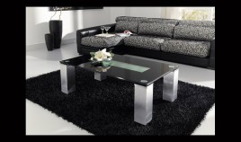 Mesa de Cristal con Patas Lacadas Ref L53000