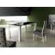 Mesa de Comedor de Diseño Lacada con Tapa Cristal Ref L69000