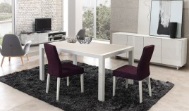 Mesa de Comedor extensible lacada con tapa cerámica Ref L135000